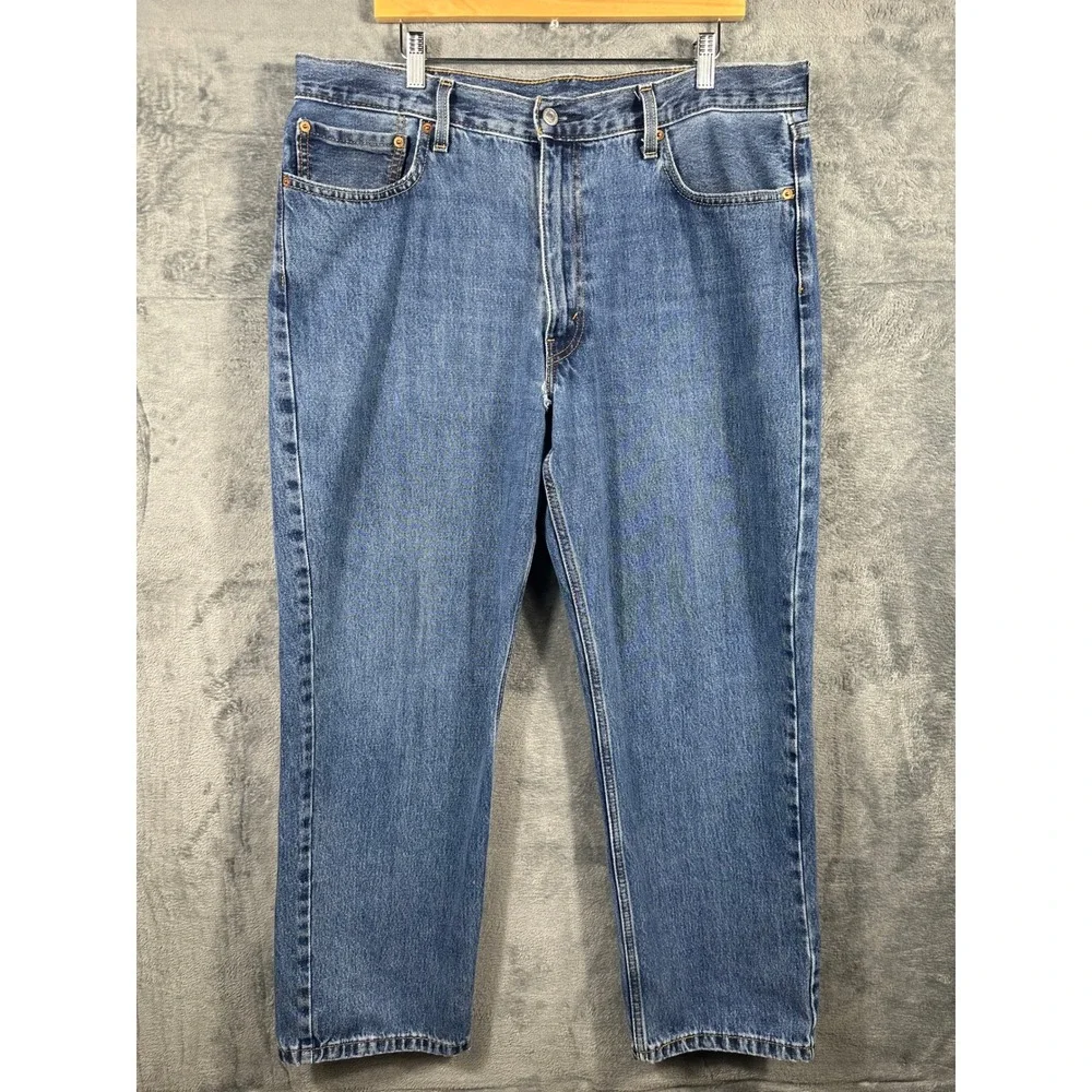 Levis 550 Relaxed Fit Tapered Leg Blue Jeans Mens 38x30 Medium Wash 00550-4886